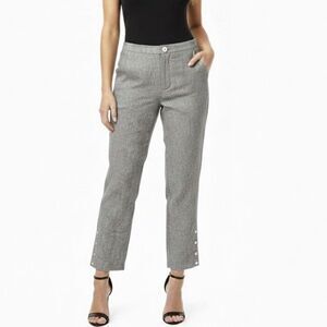 Monterey Bay Women’s Pants Plus Sz 16 High Waist 100% Linen Minimalist Office